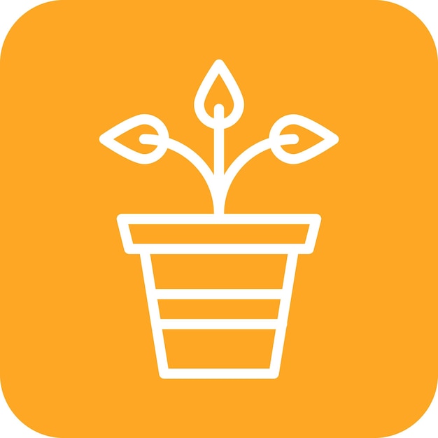 Ilustración del icono vectorial de la planta del conjunto de iconos de la aldea