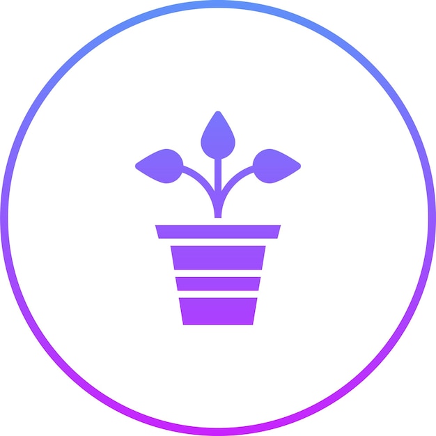 Ilustración del icono vectorial de la planta del conjunto de iconos de la aldea
