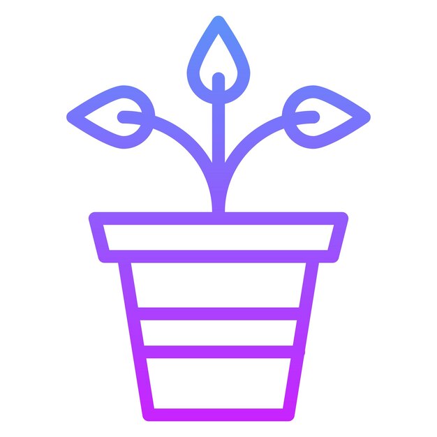 Ilustración del icono vectorial de la planta del conjunto de iconos de la aldea