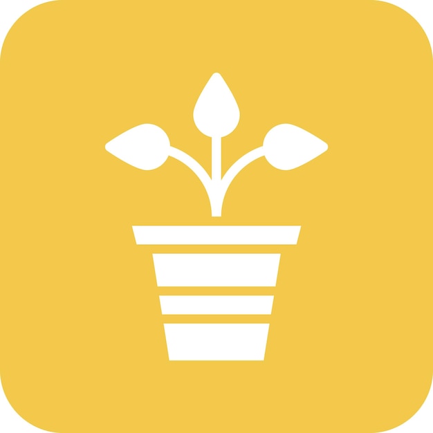 Ilustración del icono vectorial de la planta del conjunto de iconos de la aldea