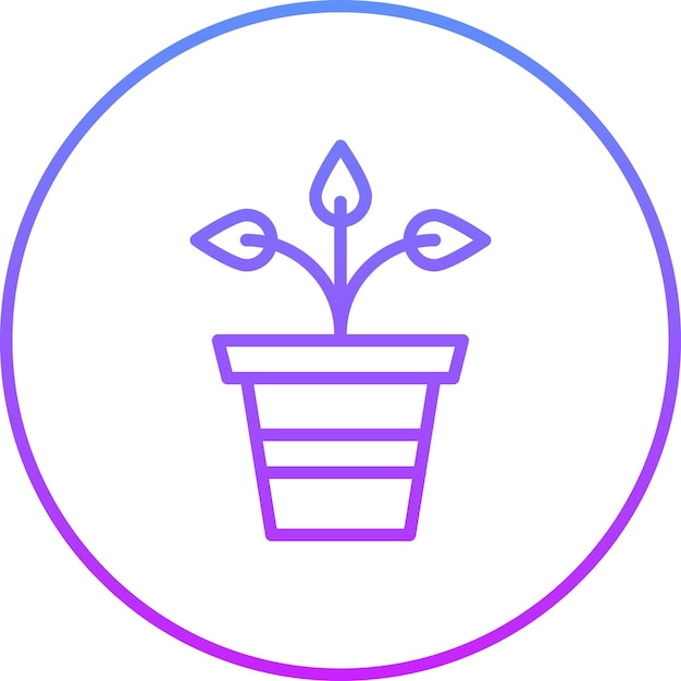Ilustración del icono vectorial de la planta del conjunto de iconos de la aldea