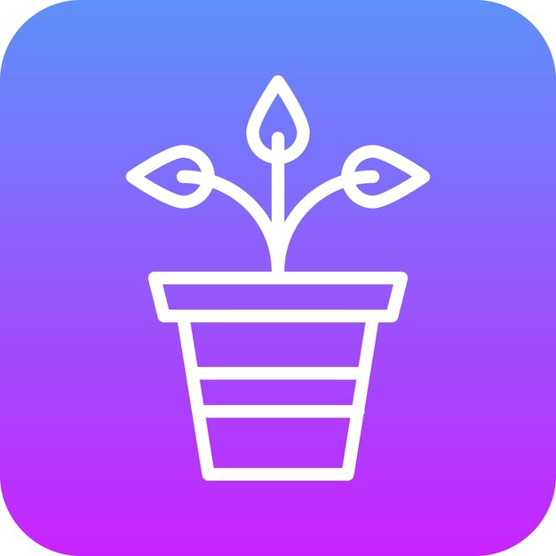 Ilustración del icono vectorial de la planta del conjunto de iconos de la aldea