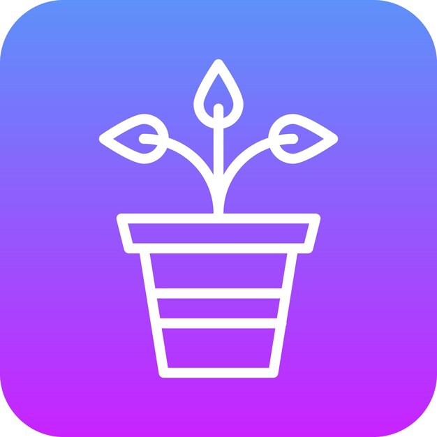 Vector ilustración del icono vectorial de la planta del conjunto de iconos de la aldea