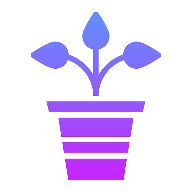 Ilustración del icono vectorial de la planta del conjunto de iconos de la aldea