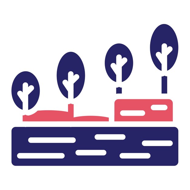 Ilustración del icono vectorial de la plantación del conjunto de iconos de la aldea