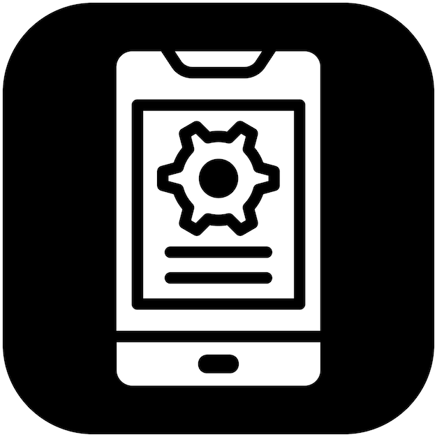 Ilustración del icono vectorial de la plantilla de la aplicación del conjunto de iconos de No Código
