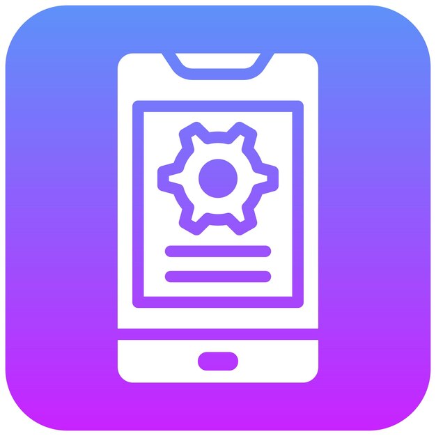 Ilustración del icono vectorial de la plantilla de la aplicación del conjunto de iconos de No Código