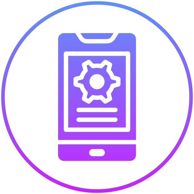 Ilustración del icono vectorial de la plantilla de la aplicación del conjunto de iconos de No Código