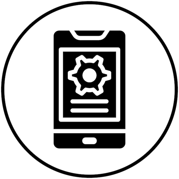 Ilustración del icono vectorial de la plantilla de la aplicación del conjunto de iconos de No Código