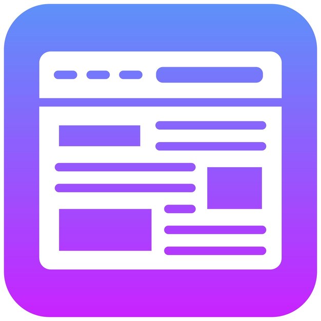 Ilustración del icono vectorial de la plantilla del sitio web del conjunto de iconos No Code
