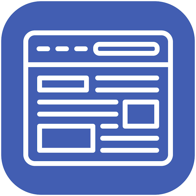 Ilustración del icono vectorial de la plantilla del sitio web del conjunto de iconos No Code
