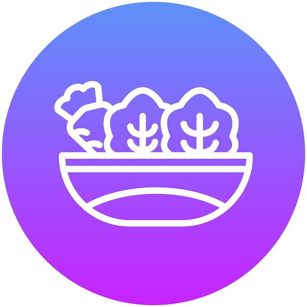 Ilustración del icono vectorial del plato lateral del conjunto de iconos de catering