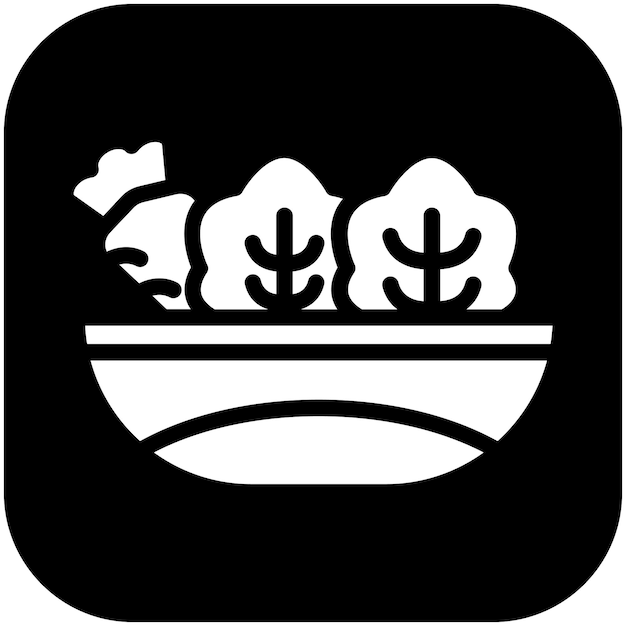 Ilustración del icono vectorial del plato lateral del conjunto de iconos de catering