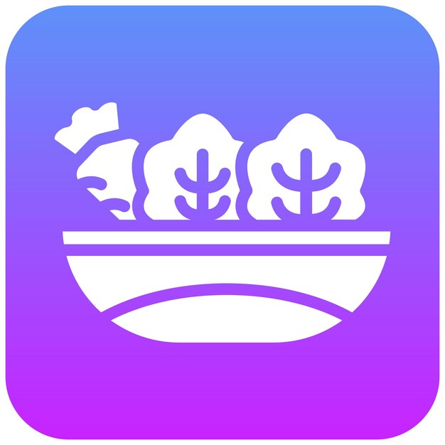 Ilustración del icono vectorial del plato lateral del conjunto de iconos de catering