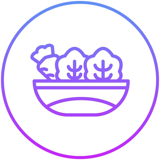 Ilustración del icono vectorial del plato lateral del conjunto de iconos de catering