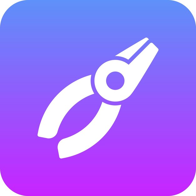 Ilustración del icono vectorial de Pliers del conjunto de iconos de herramientas de electricista