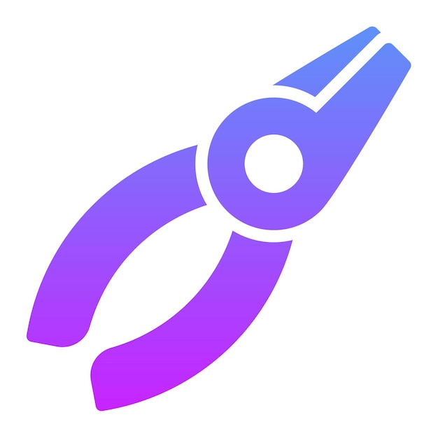 Ilustración del icono vectorial de Pliers del conjunto de iconos de herramientas de electricista