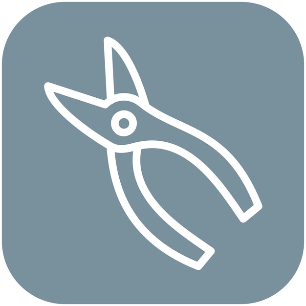 Ilustración del icono vectorial de Pliers del conjunto de iconos de mejoras para el hogar