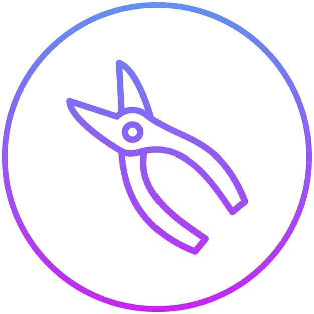 Ilustración del icono vectorial de Pliers del conjunto de iconos de mejoras para el hogar