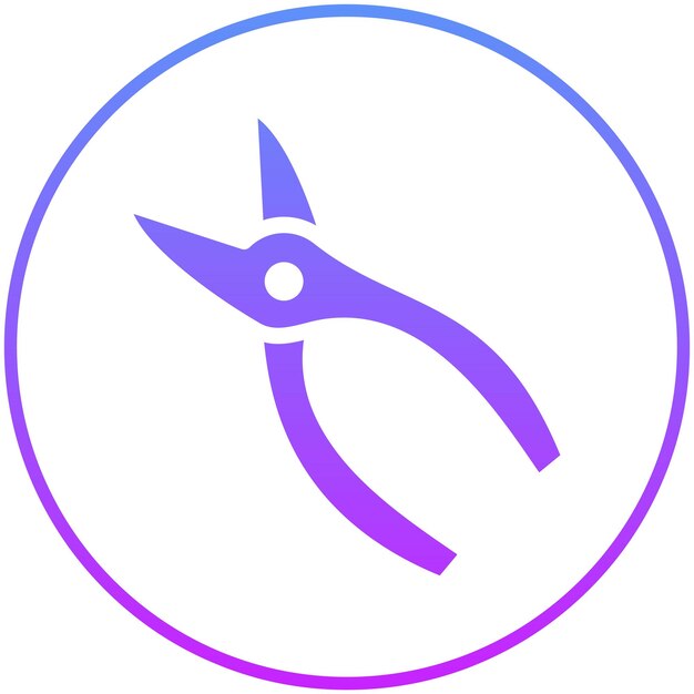 Ilustración del icono vectorial de Pliers del conjunto de iconos de mejoras para el hogar