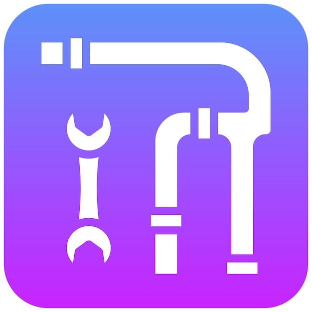Ilustración del icono vectorial de plomería del conjunto de iconos de mejoras para el hogar