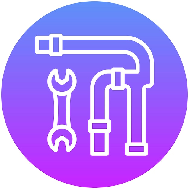 Ilustración del icono vectorial de plomería del conjunto de iconos de mejoras para el hogar