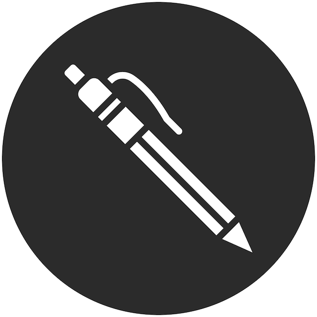 Ilustración del icono vectorial de la pluma del conjunto de iconos de herramientas