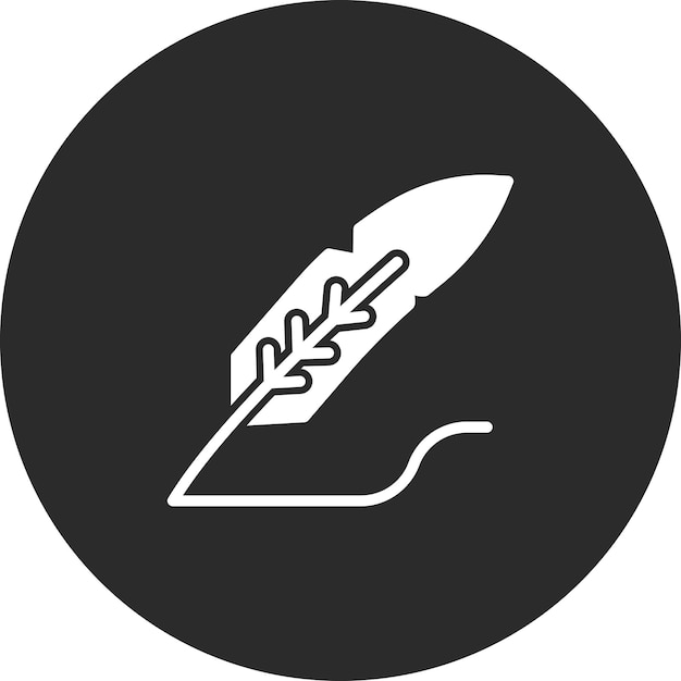 Ilustración del icono vectorial de plumas del conjunto de iconos del Oeste Salvaje