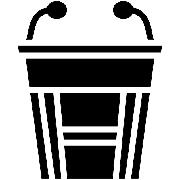 Ilustración del icono vectorial del podio del conjunto de iconos de eventos de premios