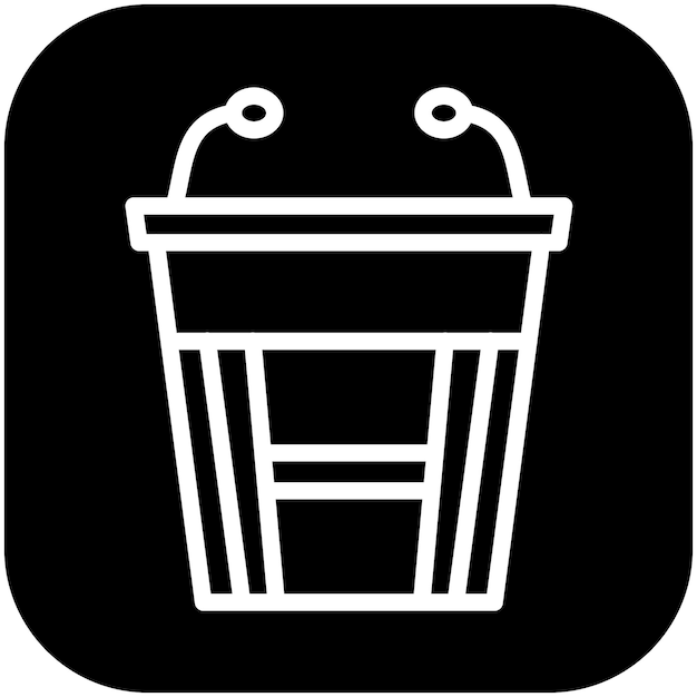 Ilustración del icono vectorial del podio del conjunto de iconos de eventos de premios