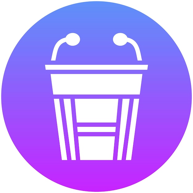 Ilustración del icono vectorial del podio del conjunto de iconos de eventos de premios