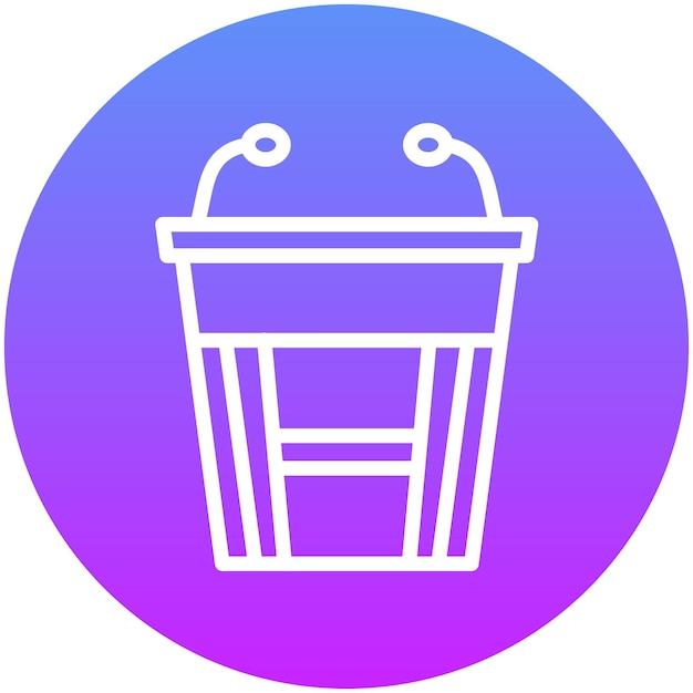 Ilustración del icono vectorial del podio del conjunto de iconos de eventos de premios