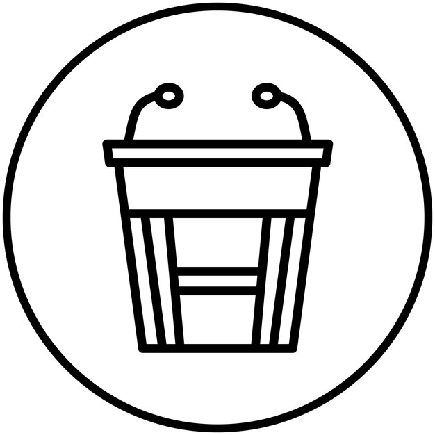Ilustración del icono vectorial del podio del conjunto de iconos de eventos de premios