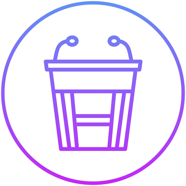 Ilustración del icono vectorial del podio del conjunto de iconos de eventos de premios