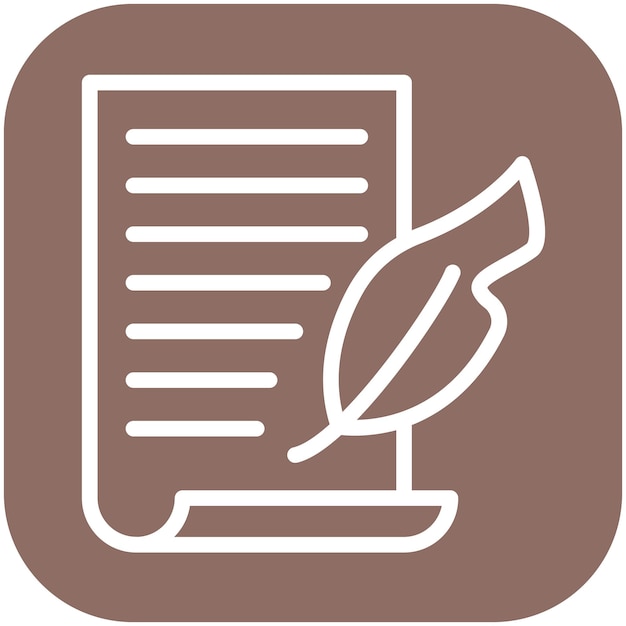 Ilustración del icono vectorial de la poesía del conjunto de iconos de la literatura
