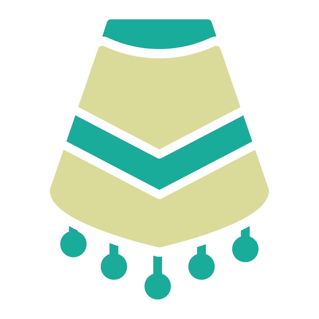 Ilustración del icono vectorial de Poncho del conjunto de iconos del Oeste Salvaje
