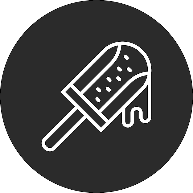 Ilustración del icono vectorial del popsicle del conjunto de iconos de cumpleaños