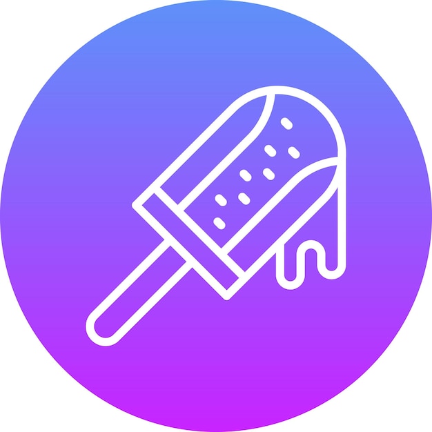 Ilustración del icono vectorial del popsicle del conjunto de iconos de cumpleaños