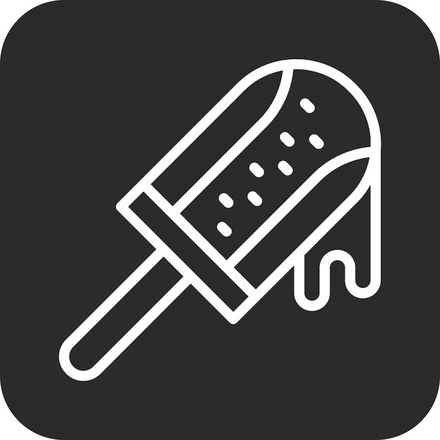 Ilustración del icono vectorial del popsicle del conjunto de iconos de cumpleaños