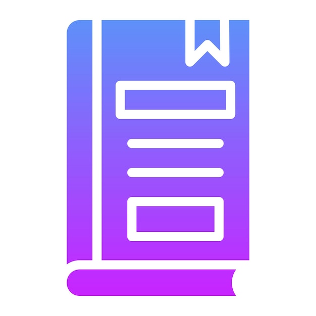 Ilustración del icono vectorial de la portada del libro del conjunto de iconos de la biblioteca