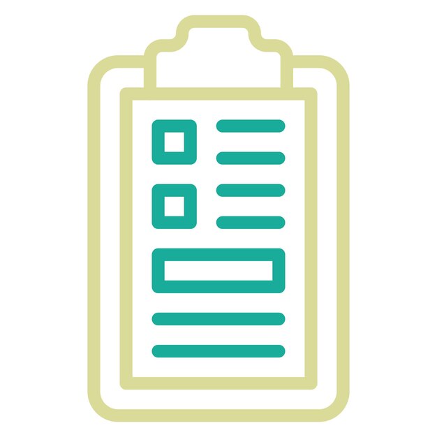 Ilustración del icono vectorial del portapapeles del conjunto de iconos de la biblioteca