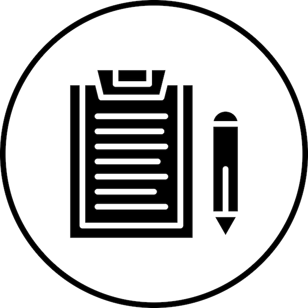 Ilustración del icono vectorial del portapapeles del conjunto de iconos de negocios