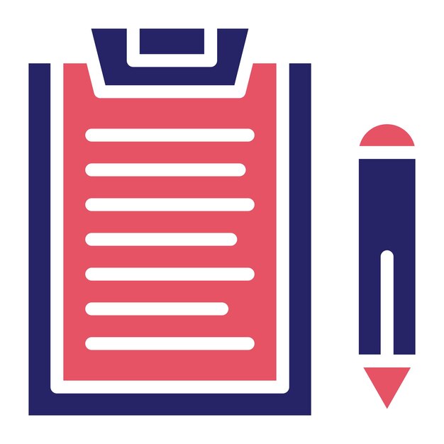 Ilustración del icono vectorial del portapapeles del conjunto de iconos de negocios