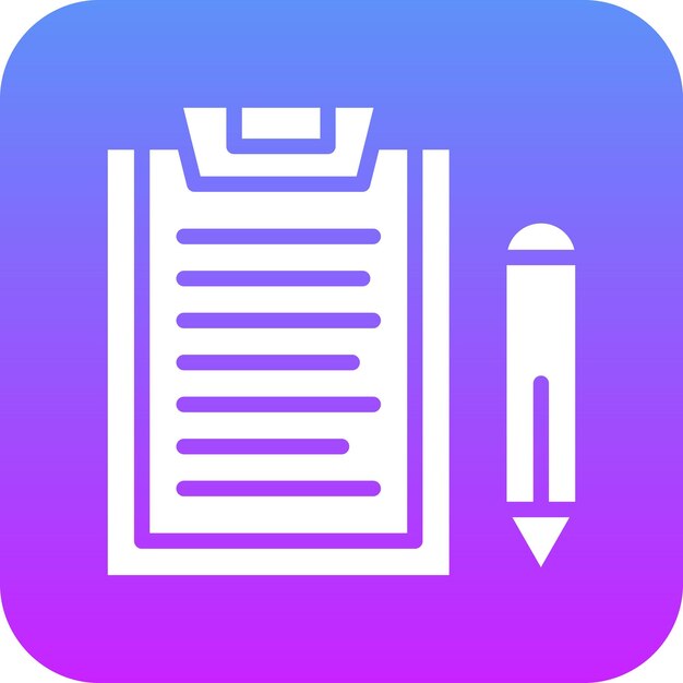 Ilustración del icono vectorial del portapapeles del conjunto de iconos de negocios