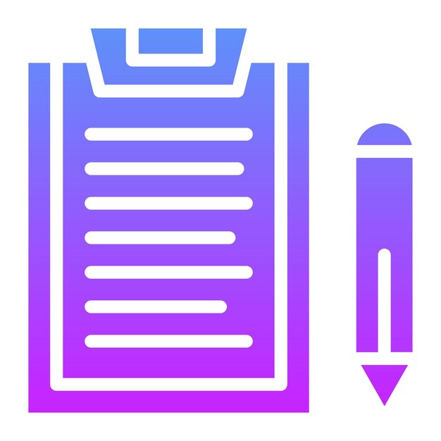 Ilustración del icono vectorial del portapapeles del conjunto de iconos de negocios