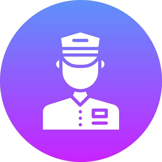 Ilustración del icono vectorial del portero del conjunto de iconos de servicios hoteleros
