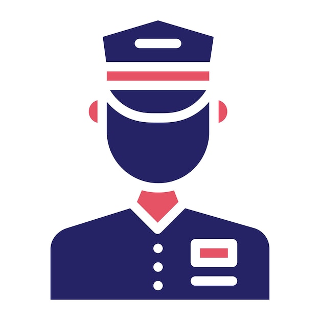 Ilustración del icono vectorial del portero del conjunto de iconos de servicios hoteleros