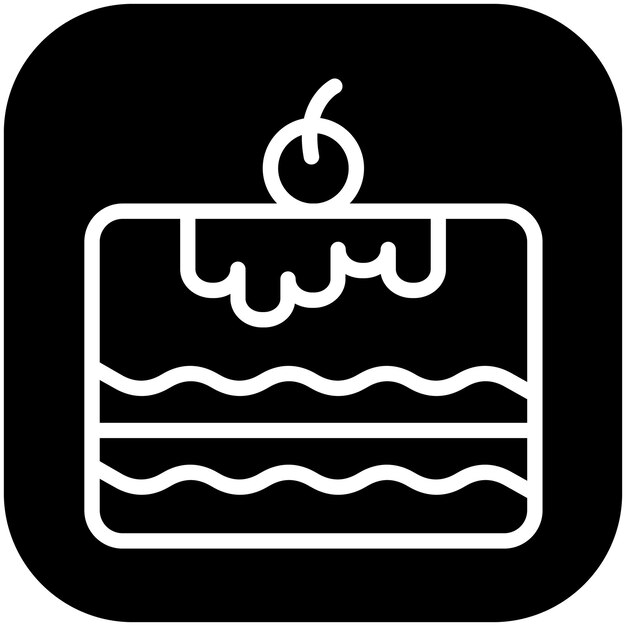 Ilustración del icono vectorial de postres del conjunto de iconos de catering
