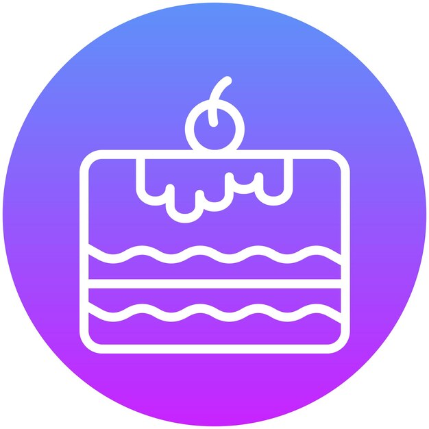 Ilustración del icono vectorial de postres del conjunto de iconos de catering