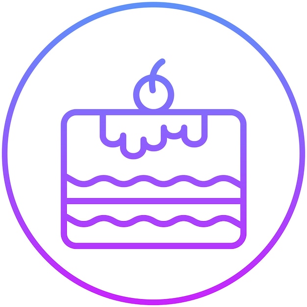 Ilustración del icono vectorial de postres del conjunto de iconos de catering